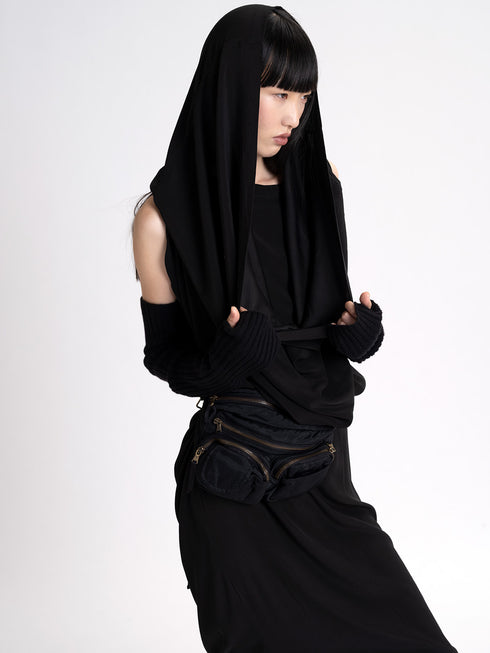 Silk Scarf Dress black